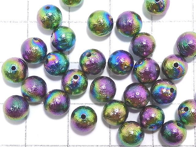 [Video] Meteorite (Altai meteorite) Rainbow color Round 6mm 1pc