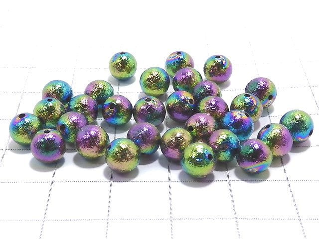 [Video] Meteorite (Altai meteorite) Rainbow color Round 6mm 1pc