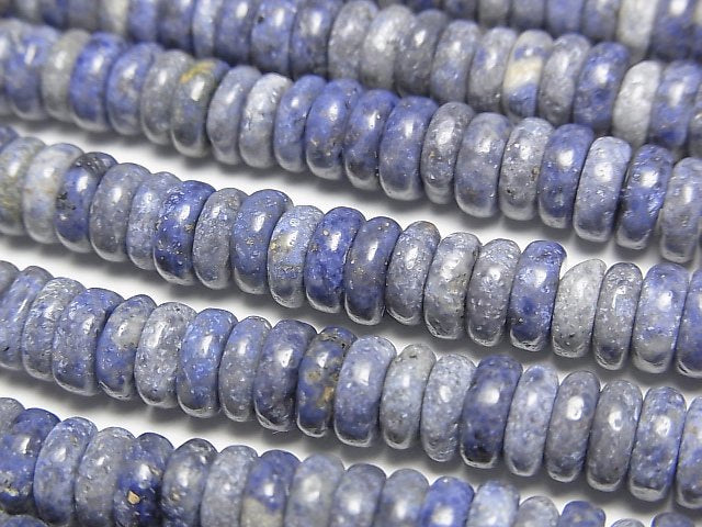 [Video] Blue Sponge Coral Roundel 6x6x2mm 1strand beads (aprx.15inch/37cm)