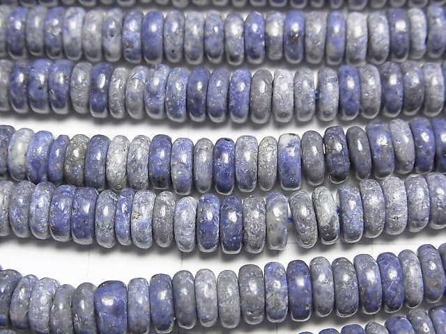 [Video] Blue Sponge Coral Roundel 6x6x2mm 1strand beads (aprx.15inch/37cm)