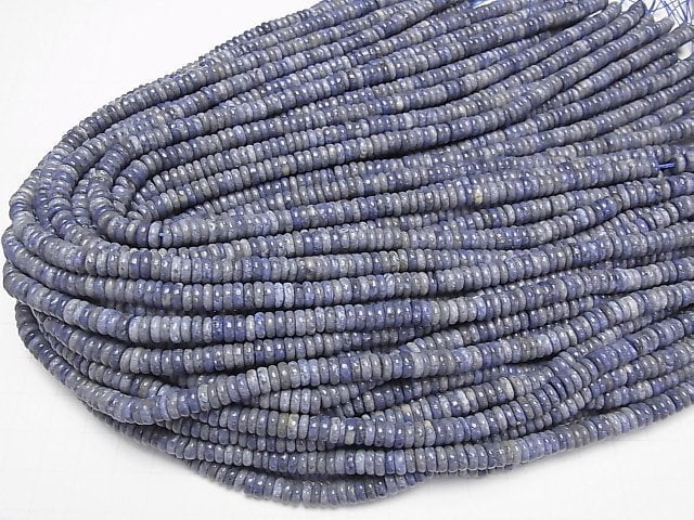 [Video] Blue Sponge Coral Rondelle 6x6x2mm 1strand beads (aprx.15inch/37cm)
