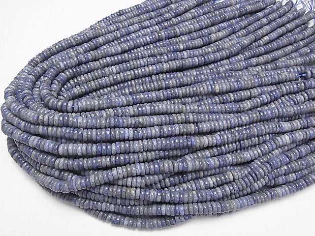 [Video] Blue Sponge Coral Roundel 6x6x2mm 1strand beads (aprx.15inch/37cm)