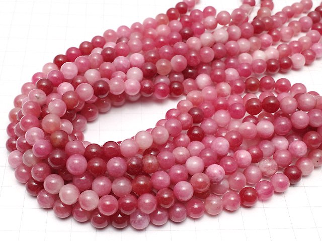 Red Jade Round 8mm 1strand beads (aprx.14inch/35cm)