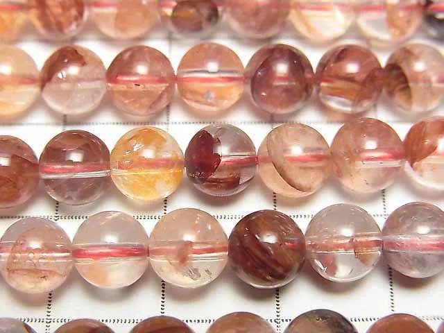 [Video] Red Hematite Quartz AAA Round 6.5mm 1strand beads (aprx.15inch/37cm)