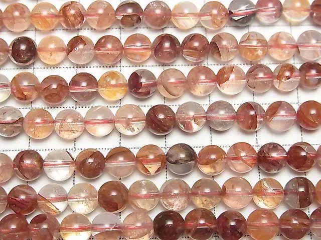 [Video] Red Hematite Quartz AAA Round 6.5mm 1strand beads (aprx.15inch/37cm)