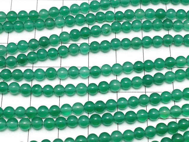 Green Onyx AAA Round 4mm 1strand beads (aprx.15inch/36cm)