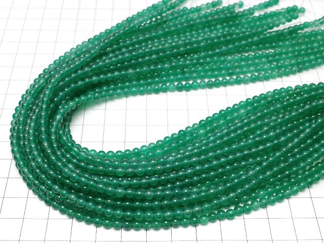 Green Onyx AAA Round 4mm 1strand beads (aprx.15inch/36cm)