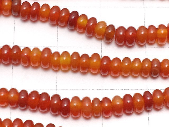 [Video]Carnelian AAA Roundel 4x4x2mm half or 1strand beads (aprx.15inch/36cm)