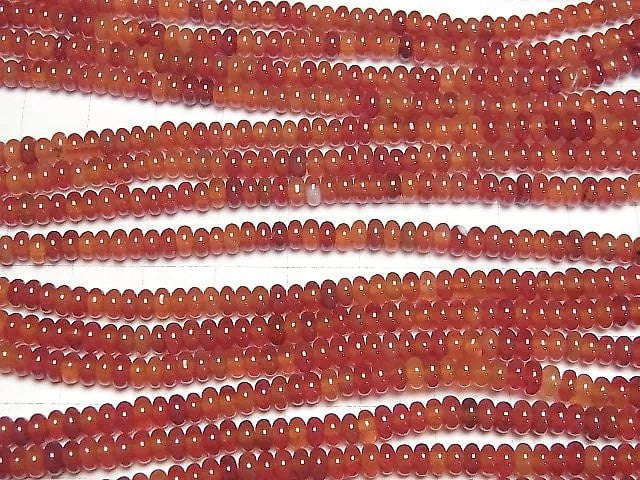 [Video]Carnelian AAA Rondelle 4x4x2mm half or 1strand beads (aprx.15inch/36cm)