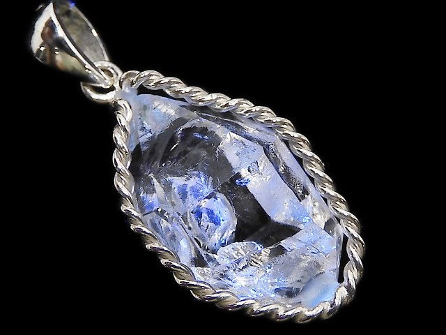 [Video][One of a kind] NYHerkimer Diamond Pendant Silver925 NO.1