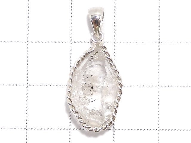 [Video][One of a kind] NYHerkimer Diamond Pendant Silver925 NO.1