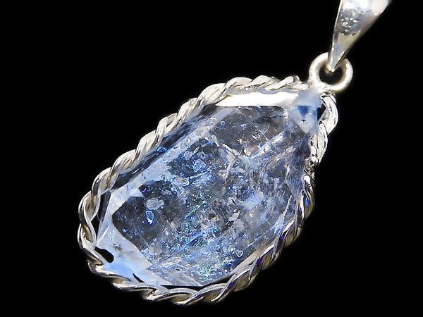 [Video][One of a kind] NYHerkimer Diamond Pendant Silver925 NO.2