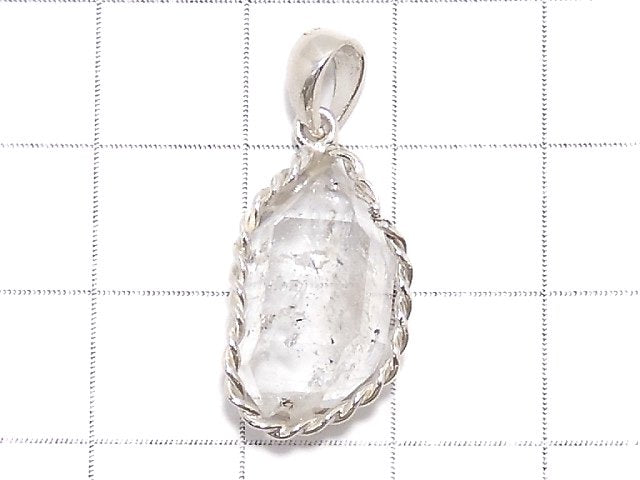 [Video][One of a kind] NYHerkimer Diamond Pendant Silver925 NO.2