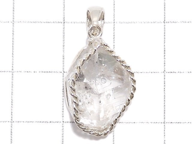 [Video][One of a kind] NYHerkimer Diamond Pendant Silver925 NO.3