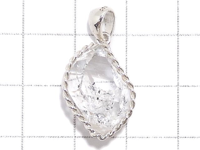 [Video][One of a kind] NYHerkimer Diamond Pendant Silver925 NO.4