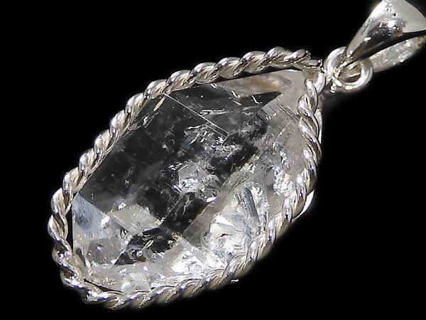 [Video][One of a kind] NYHerkimer Diamond Pendant Silver925 NO.5