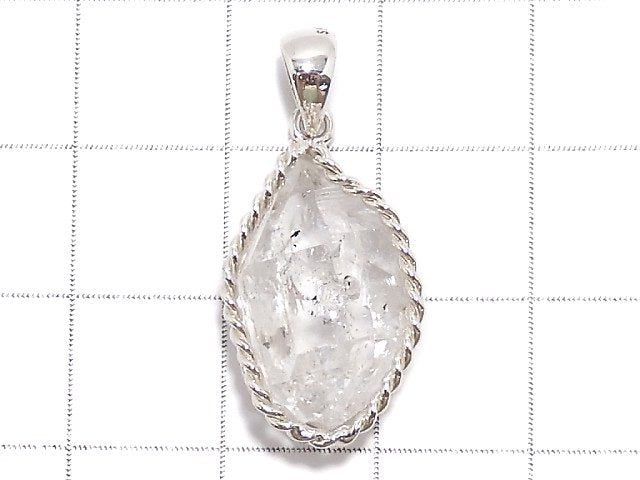 [Video][One of a kind] NYHerkimer Diamond Pendant Silver925 NO.5