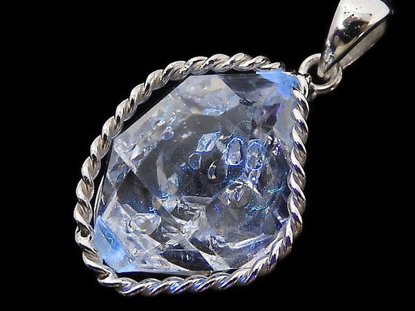 [Video][One of a kind] NYHerkimer Diamond Pendant Silver925 NO.7