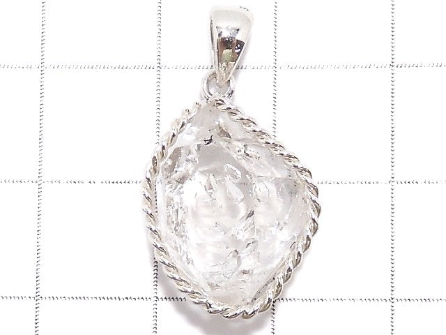 [Video][One of a kind] NYHerkimer Diamond Pendant Silver925 NO.7