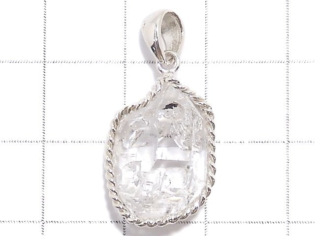 [Video][One of a kind] NYHerkimer Diamond Pendant Silver925 NO.8