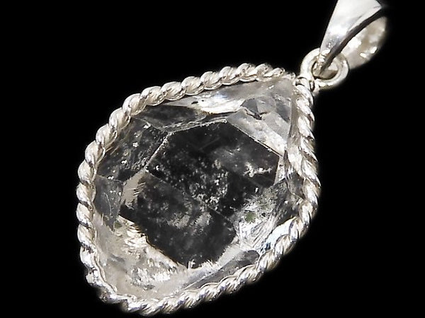 [Video][One of a kind] NYHerkimer Diamond Pendant Silver925 NO.11