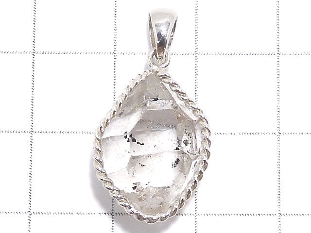 [Video][One of a kind] NYHerkimer Diamond Pendant Silver925 NO.11