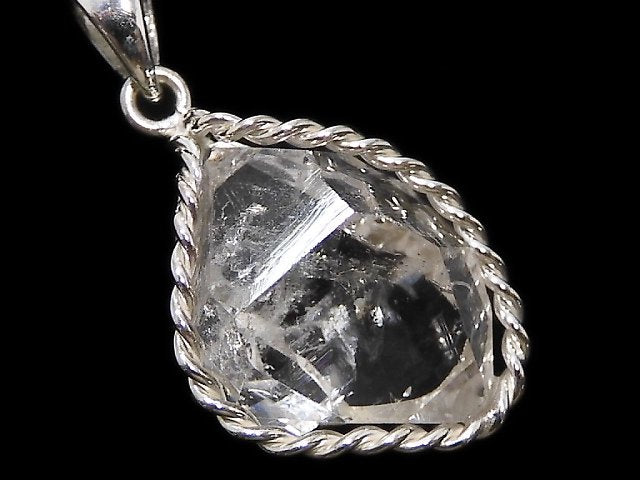 [Video][One of a kind] NYHerkimer Diamond Pendant Silver925 NO.12