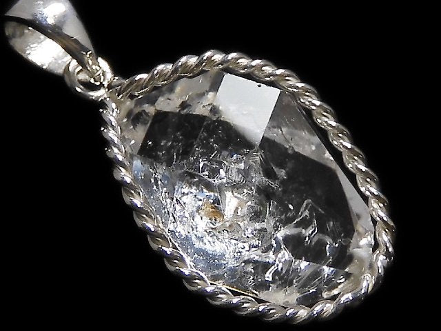 [Video][One of a kind] NYHerkimer Diamond Pendant Silver925 NO.14