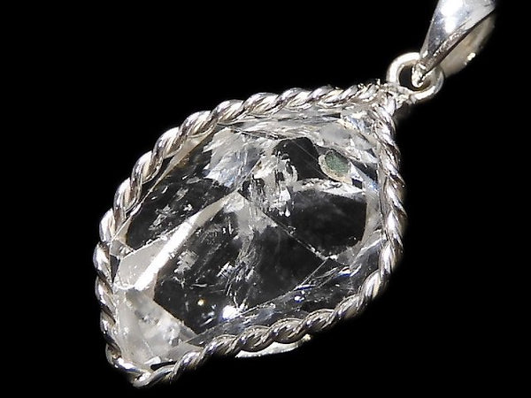 [Video][One of a kind] NYHerkimer Diamond Pendant Silver925 NO.15