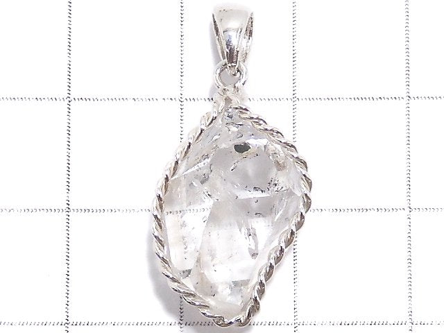 [Video][One of a kind] NYHerkimer Diamond Pendant Silver925 NO.15