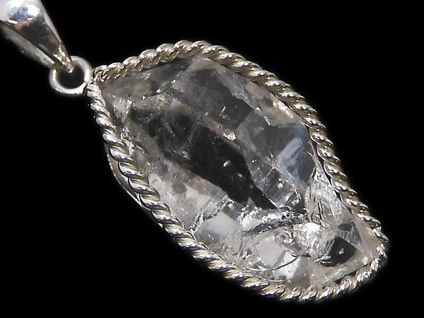 [Video][One of a kind] NYHerkimer Diamond Pendant Silver925 NO.17