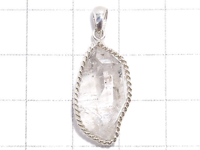 [Video][One of a kind] NYHerkimer Diamond Pendant Silver925 NO.17