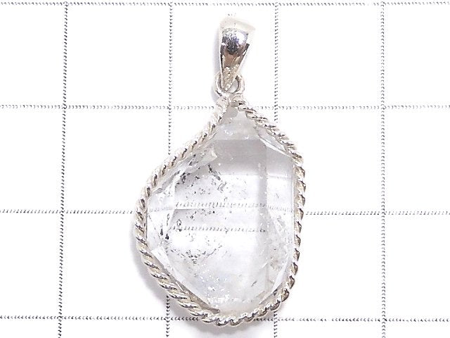 [Video][One of a kind] NYHerkimer Diamond Pendant Silver925 NO.18