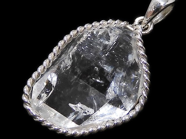 [Video][One of a kind] NYHerkimer Diamond Pendant Silver925 NO.19