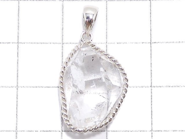 [Video][One of a kind] NYHerkimer Diamond Pendant Silver925 NO.19