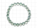 [Video][One of a kind] High Quality Green Sunstone Round 8mm Bracelet NO.28