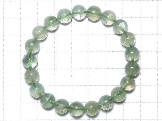 [Video][One of a kind] High Quality Green Sunstone Round 8.5mm Bracelet NO.30