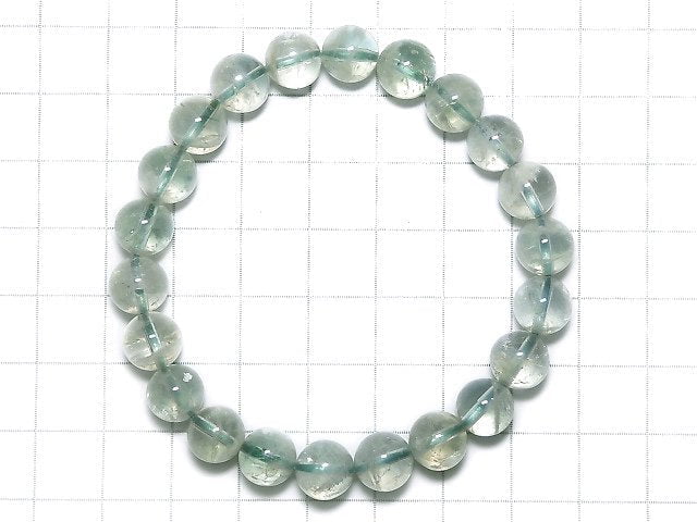 [Video][One of a kind] High Quality Green Sunstone Round 8.5mm Bracelet NO.31