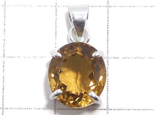 [Video][One of a kind] High Quality Beer Crystal Quartz AAA Pendant Silver925 NO.24