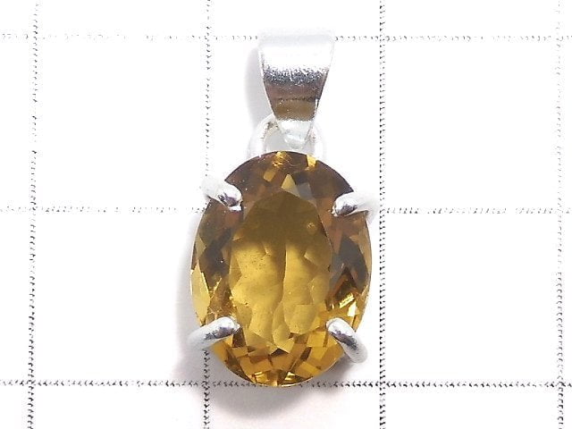 [Video][One of a kind] High Quality Beer Crystal Quartz AAA Pendant Silver925 NO.25