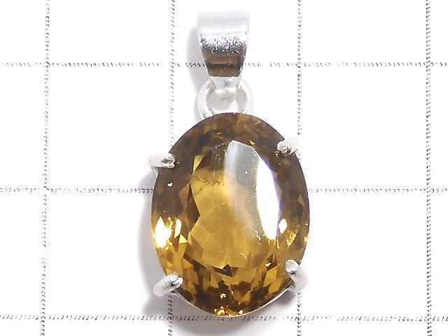 [Video][One of a kind] High Quality Beer Crystal Quartz AAA Pendant Silver925 NO.30