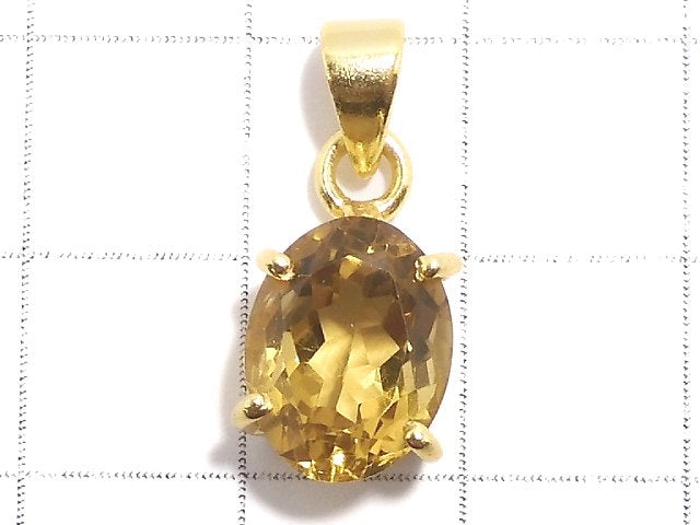 [Video][One of a kind] High Quality Beer Crystal Quartz AAA Pendant 18KGP NO.32