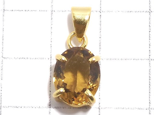 [Video][One of a kind] High Quality Beer Crystal Quartz AAA Pendant 18KGP NO.33