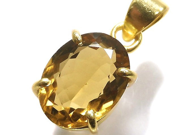 [Video][One of a kind] High Quality Beer Crystal Quartz AAA Pendant 18KGP NO.34