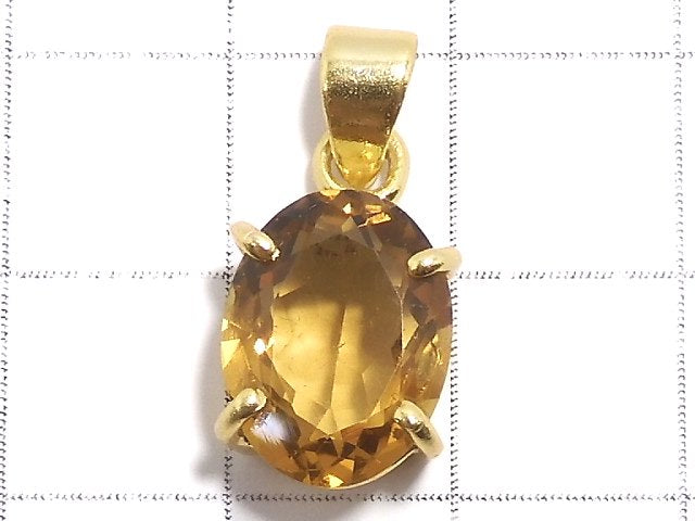 [Video][One of a kind] High Quality Beer Crystal Quartz AAA Pendant 18KGP NO.34