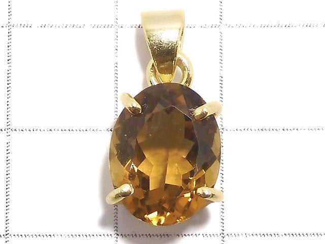 [Video][One of a kind] High Quality Beer Crystal Quartz AAA Pendant 18KGP NO.35