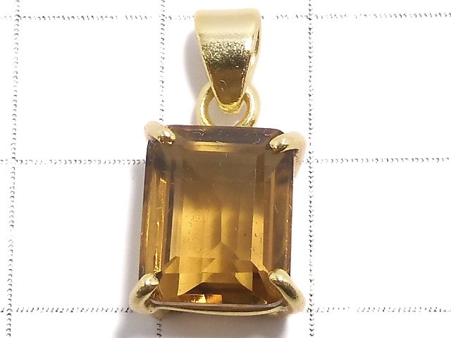 [Video][One of a kind] High Quality Beer Crystal Quartz AAA Pendant 18KGP NO.36