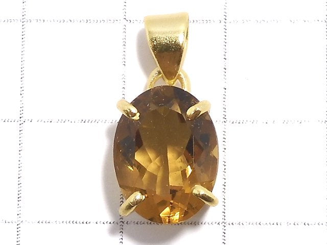 [Video][One of a kind] High Quality Beer Crystal Quartz AAA Pendant 18KGP NO.37