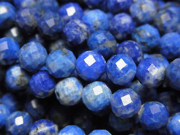 [Video] High Quality! Lapislazuli AA+ Faceted Round 6mm 1strand beads (aprx.15inch/36cm)