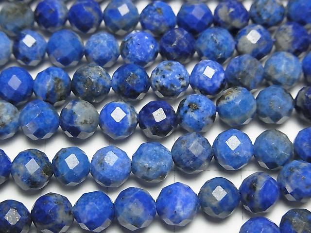 [Video]High Quality! Lapislazuli AA+ Faceted Round 6mm 1strand beads (aprx.15inch/36cm)